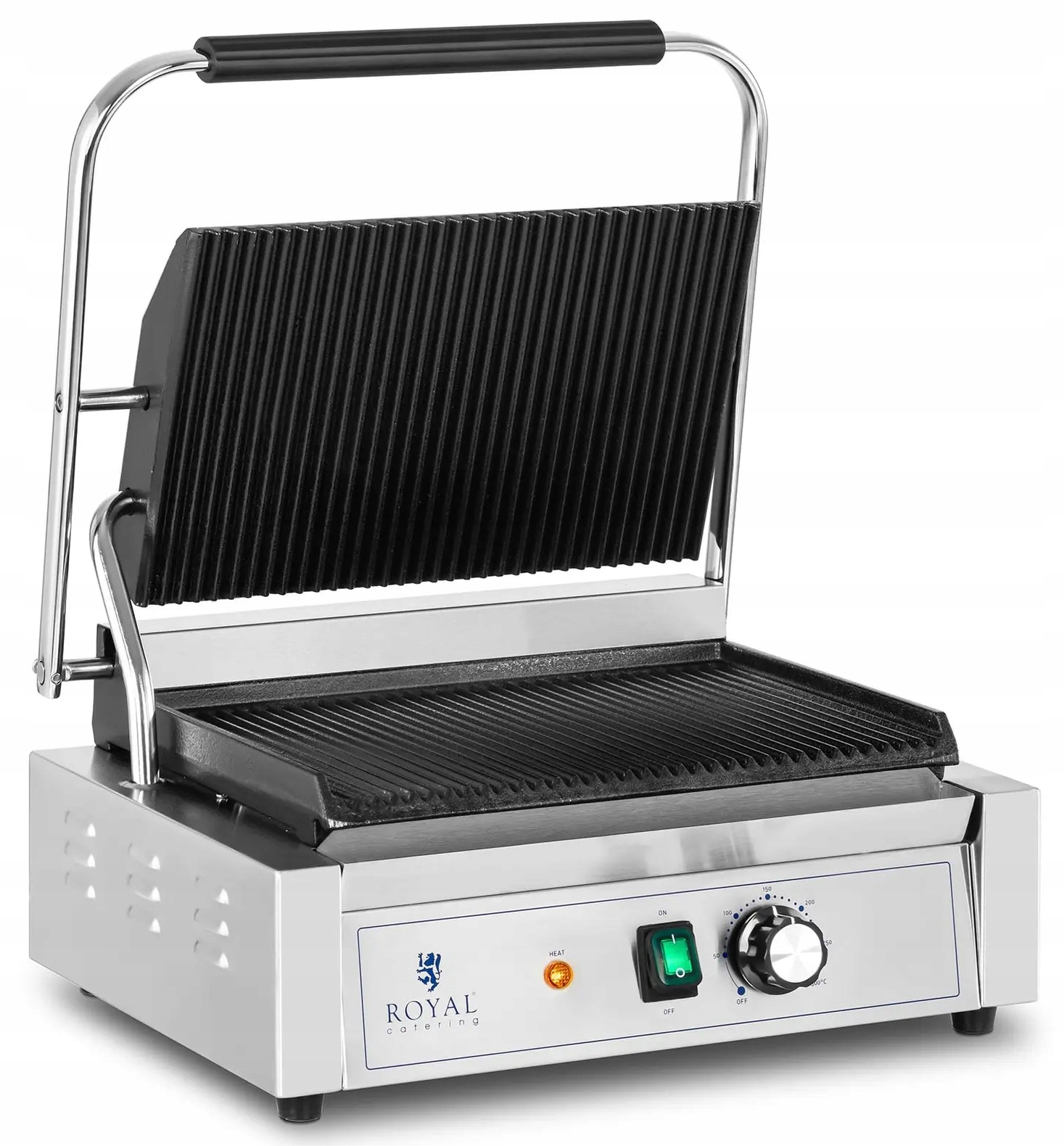 Kontaktní gril 2200W ryhovaný Royal Catering RCPKG-2200-R 10011992