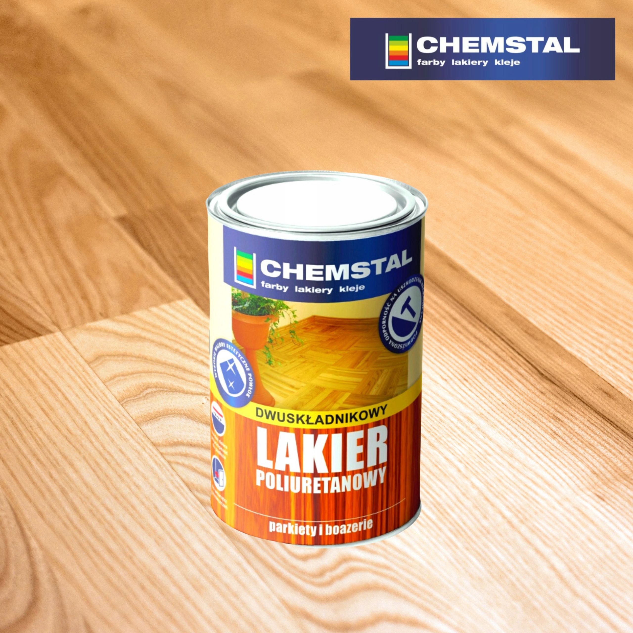 Lakier dwuskładnikowy poliuretan - Chemstal 10L Zastosowanie do wnętrz