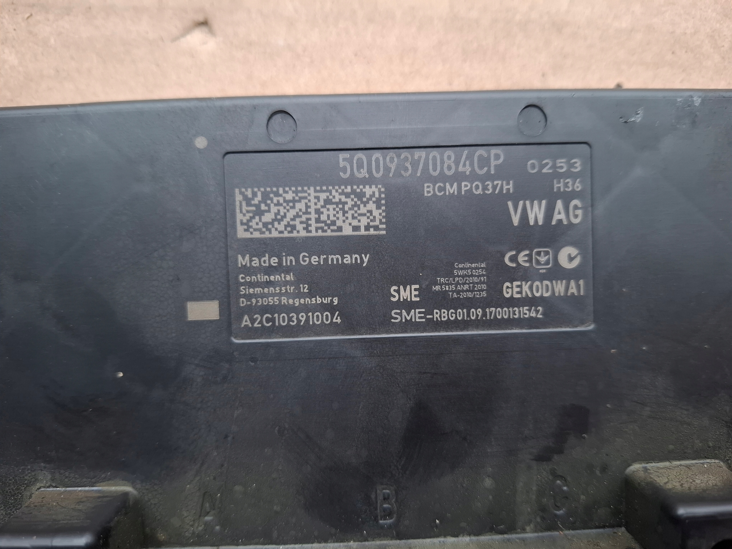 module control unit KOMFORTU BCM AUDI A3 8V GOLF VII 7 5Q0937084CP