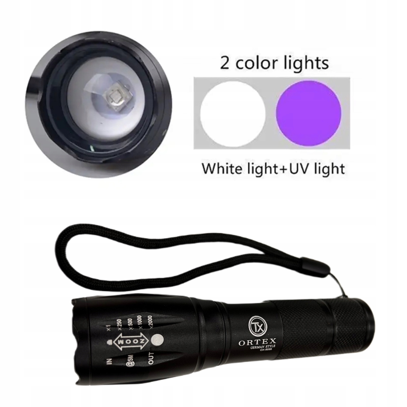 MOCNA LATARKA LED ZOOM + UV DO BURSZTYNÓW Rodzaj klasyczna