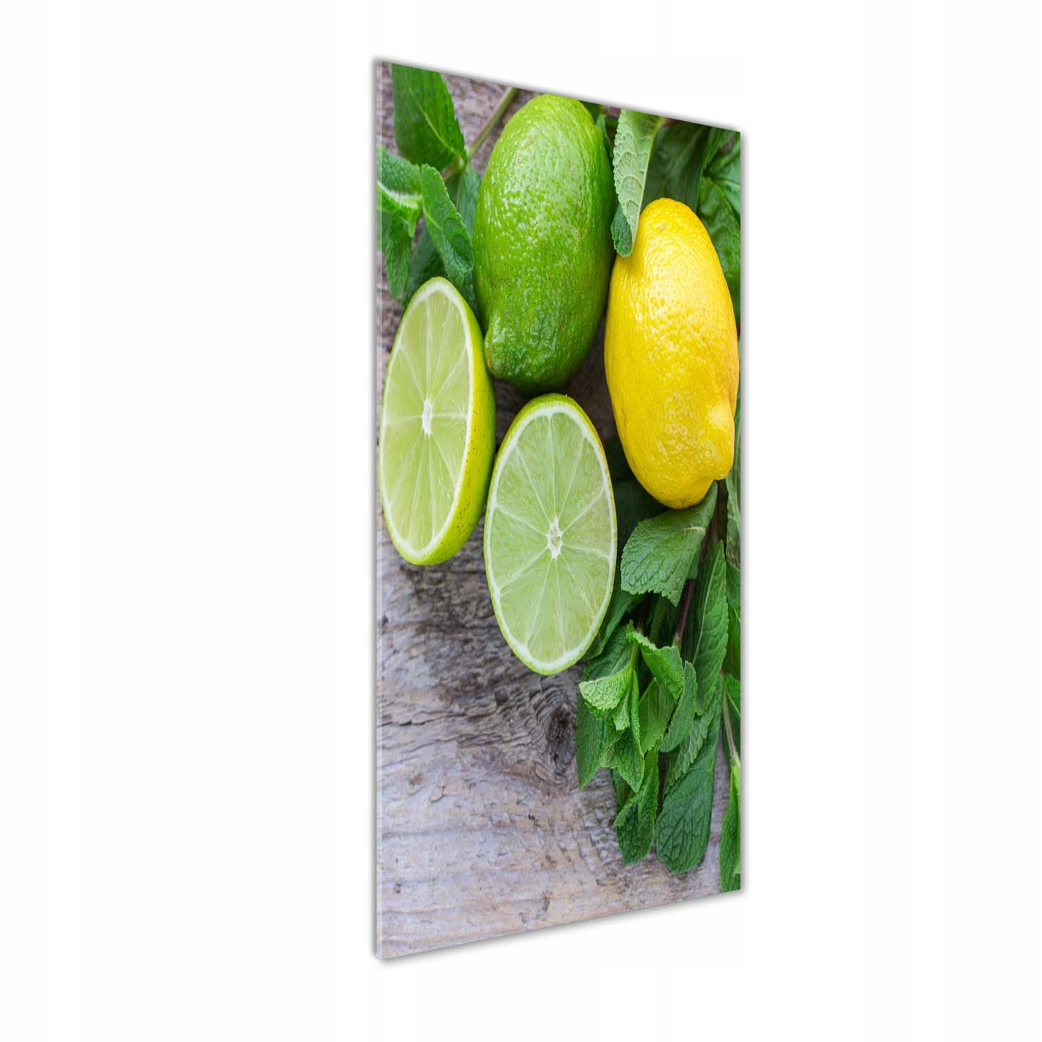 

Foto obraz na szkle Limonki i cytryna 50x125 cm
