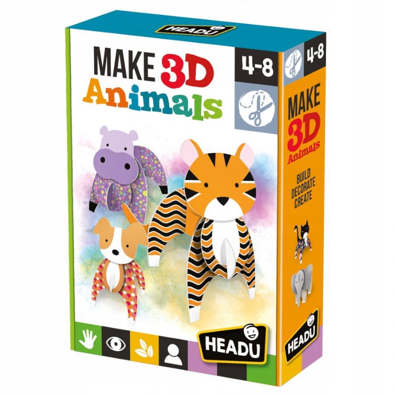 

Headu Zestaw Kreatywny Zwierzęta 3D Montessori 4-8