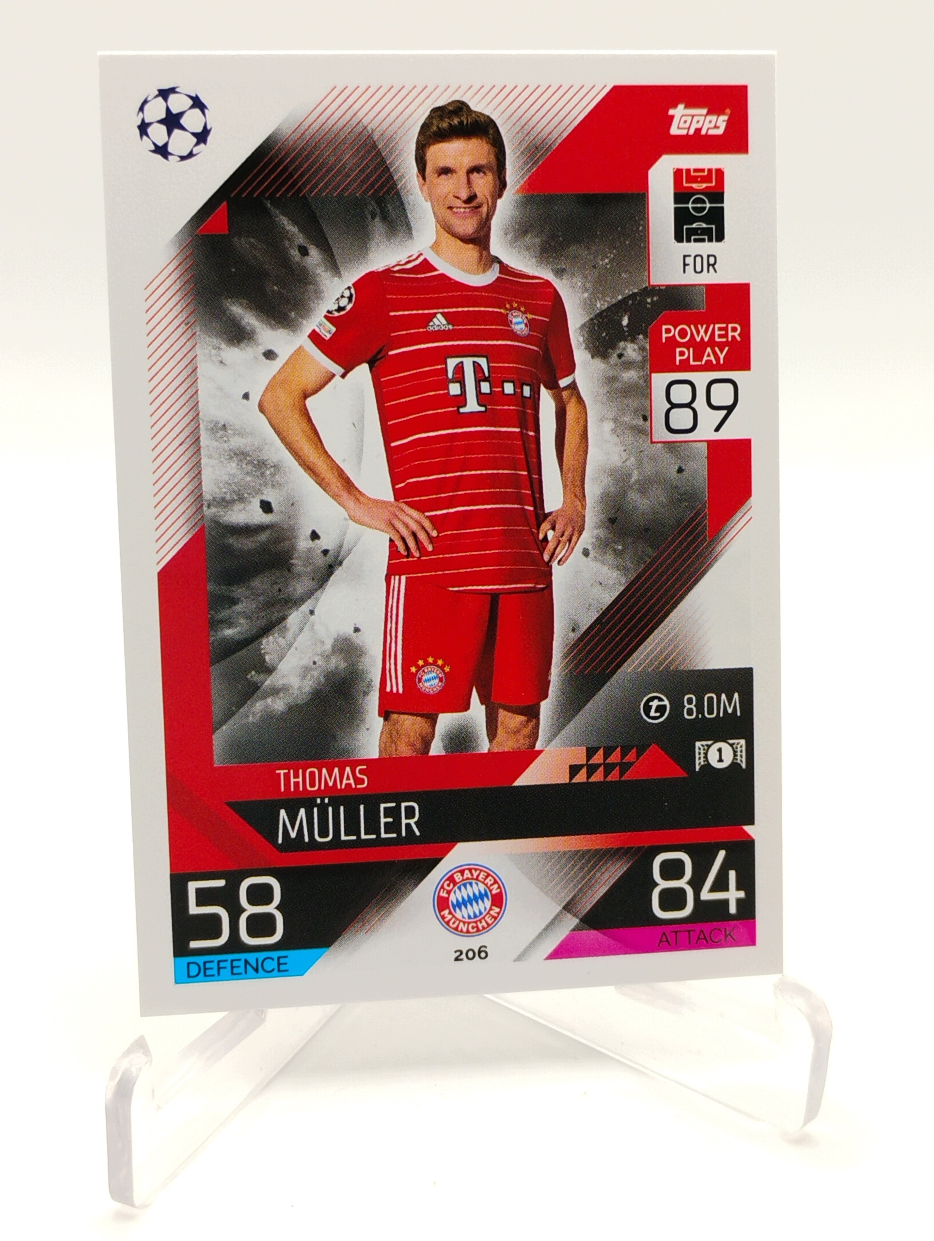 Topps Match Attax 2022-2023 Base Card 206 Thomas Muller Fc Bayern München