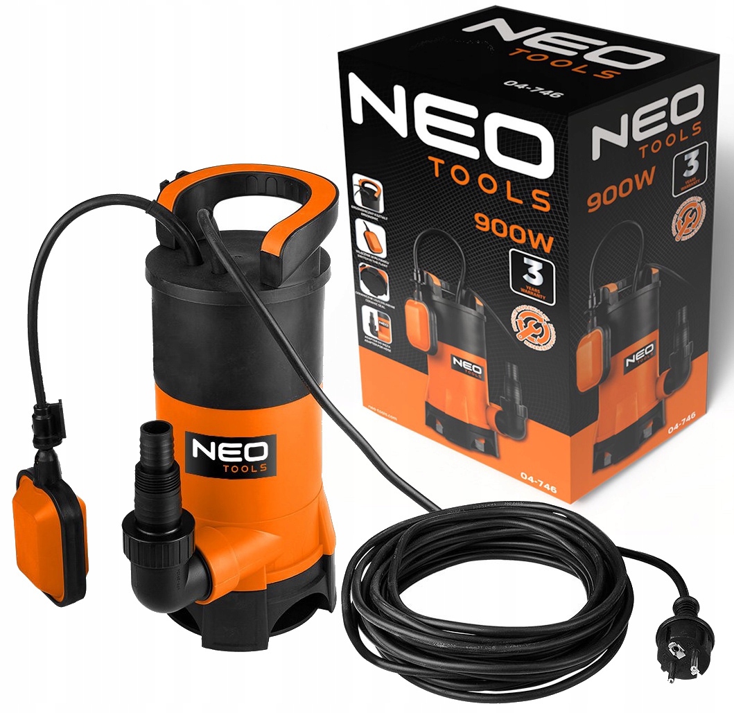 Ponorná pumpa na špinavú vodu 900 W 16000 l/h Neo