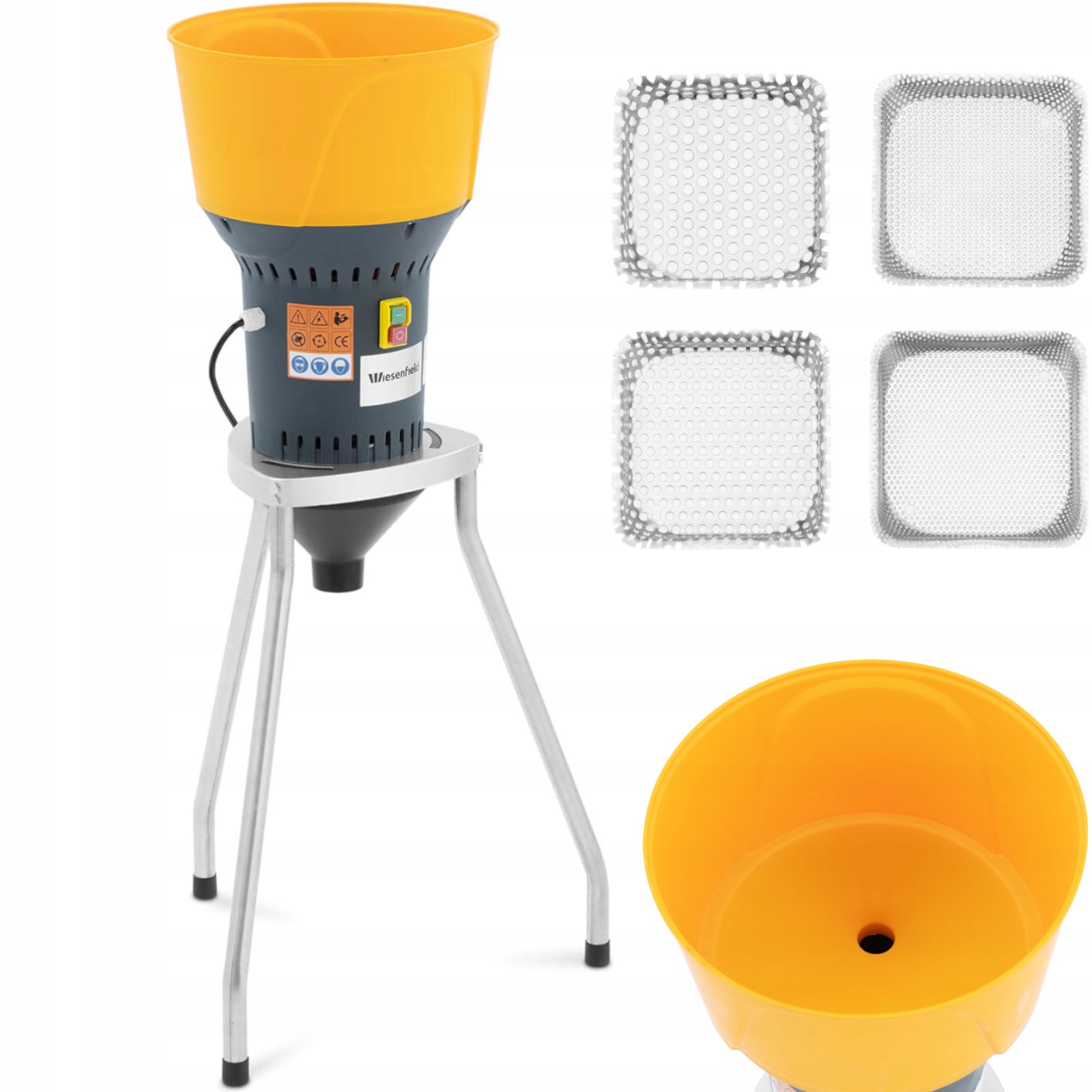 Šrotovník na obilniny z kukuřice hrachu se základnou 60 l 400 kg/h 1300 W