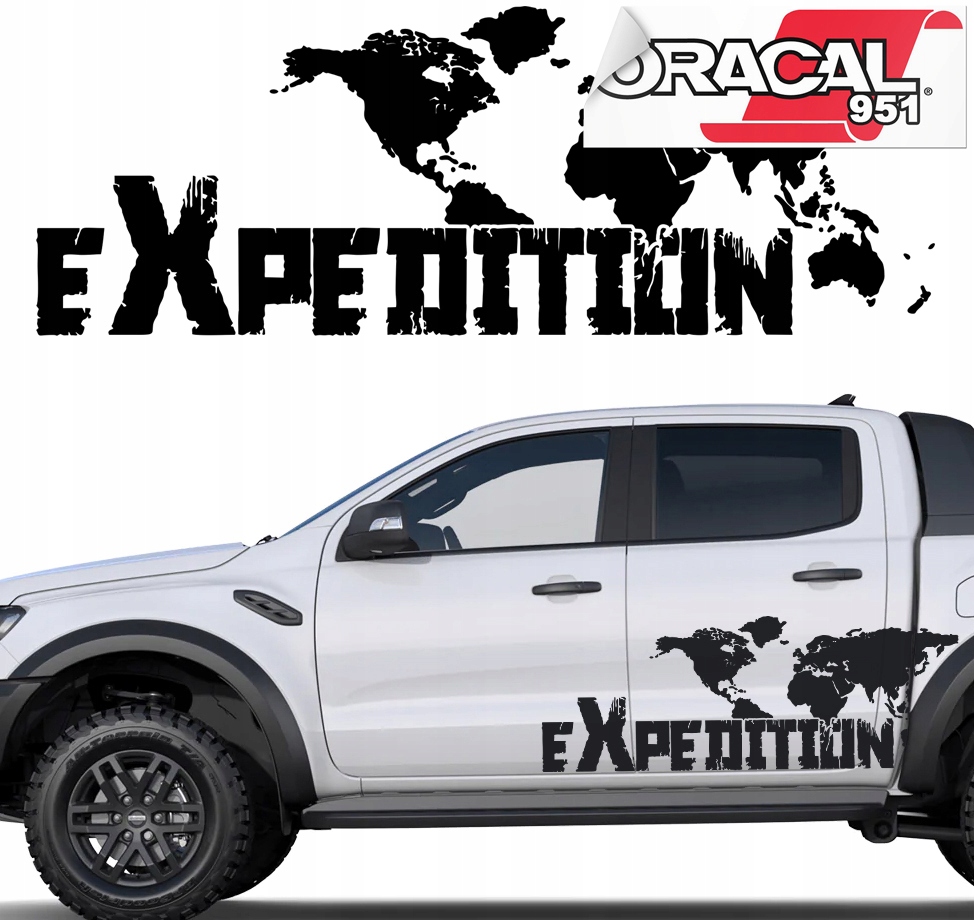 2X наклейка OFFROAD Expedition карта JEEP 170x60