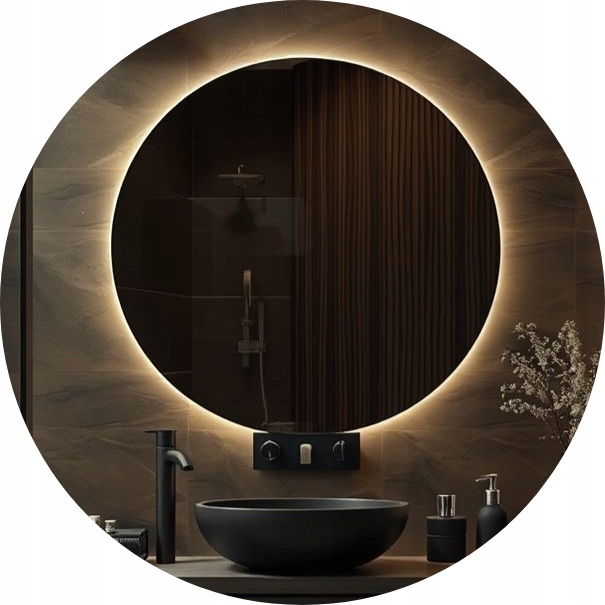 Kúpeľňové Zrkadlo Led 60 CM Okrúhle S Podsvietením Led Cob
