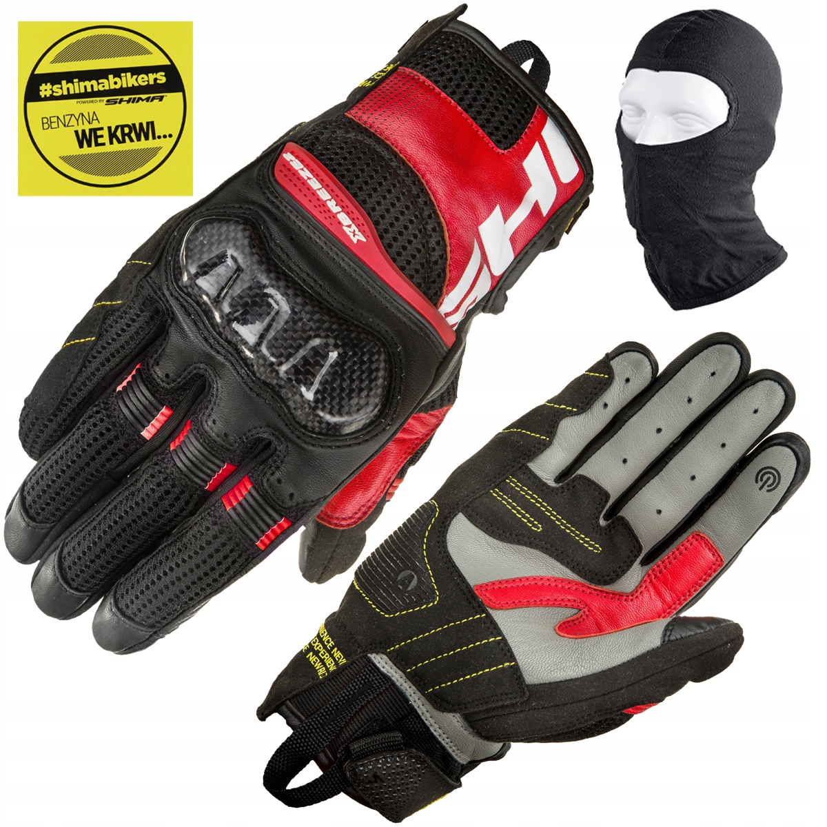 Motocyklové Rukavice Shima X-breeze 2 Red Krátke S Chráničmi