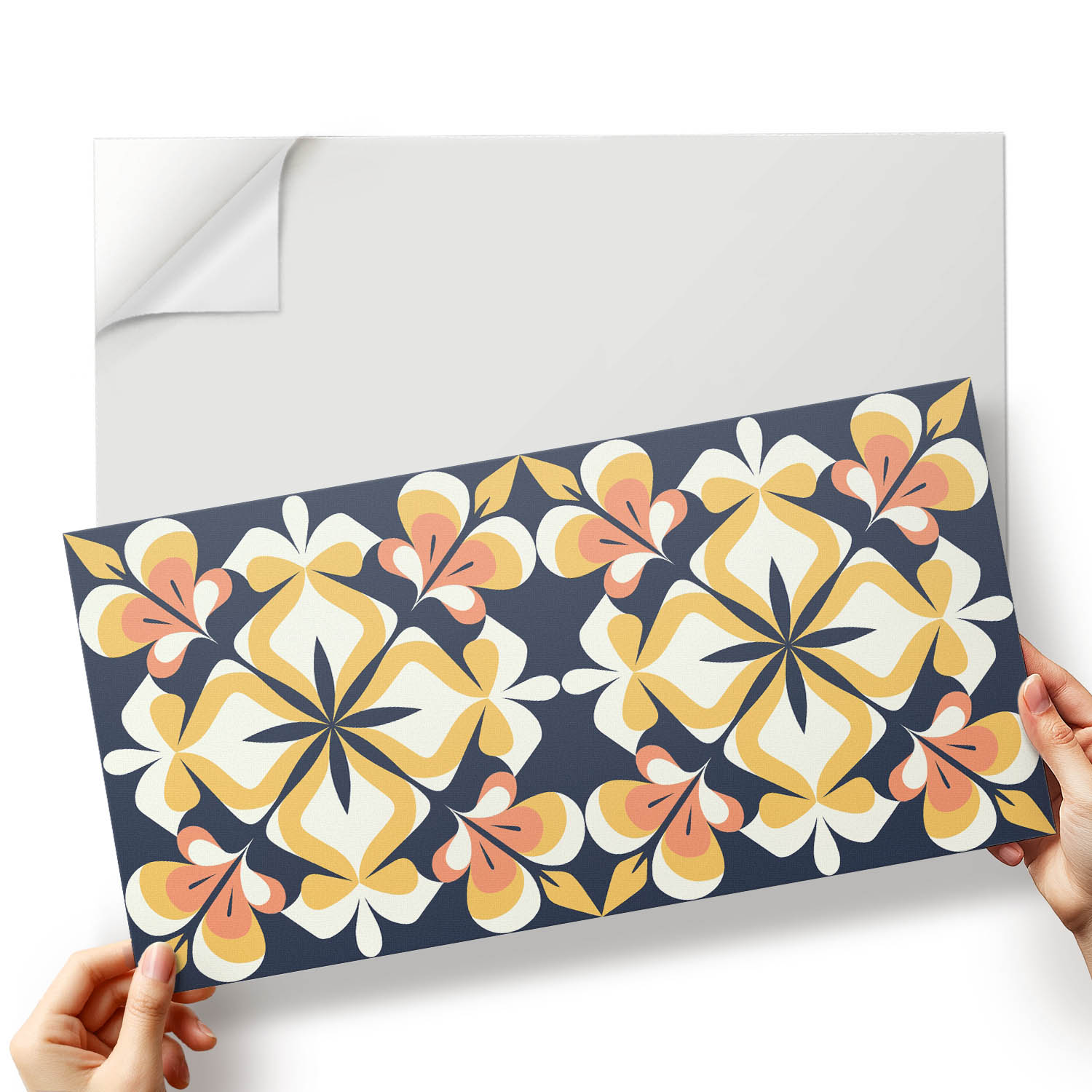 Nástěnné Pvc dlaždice Samolepící Geometrie v květinovém stylu 10x40x20 cm