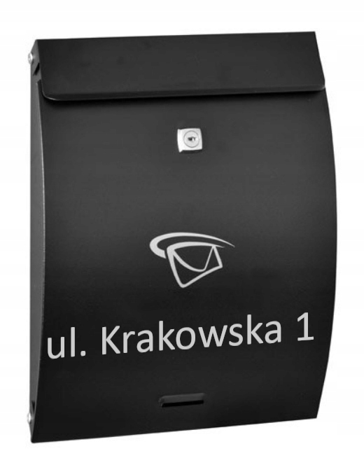 Poštovní Schránka Na Dopisy Černá Konvexní Nápis Č.