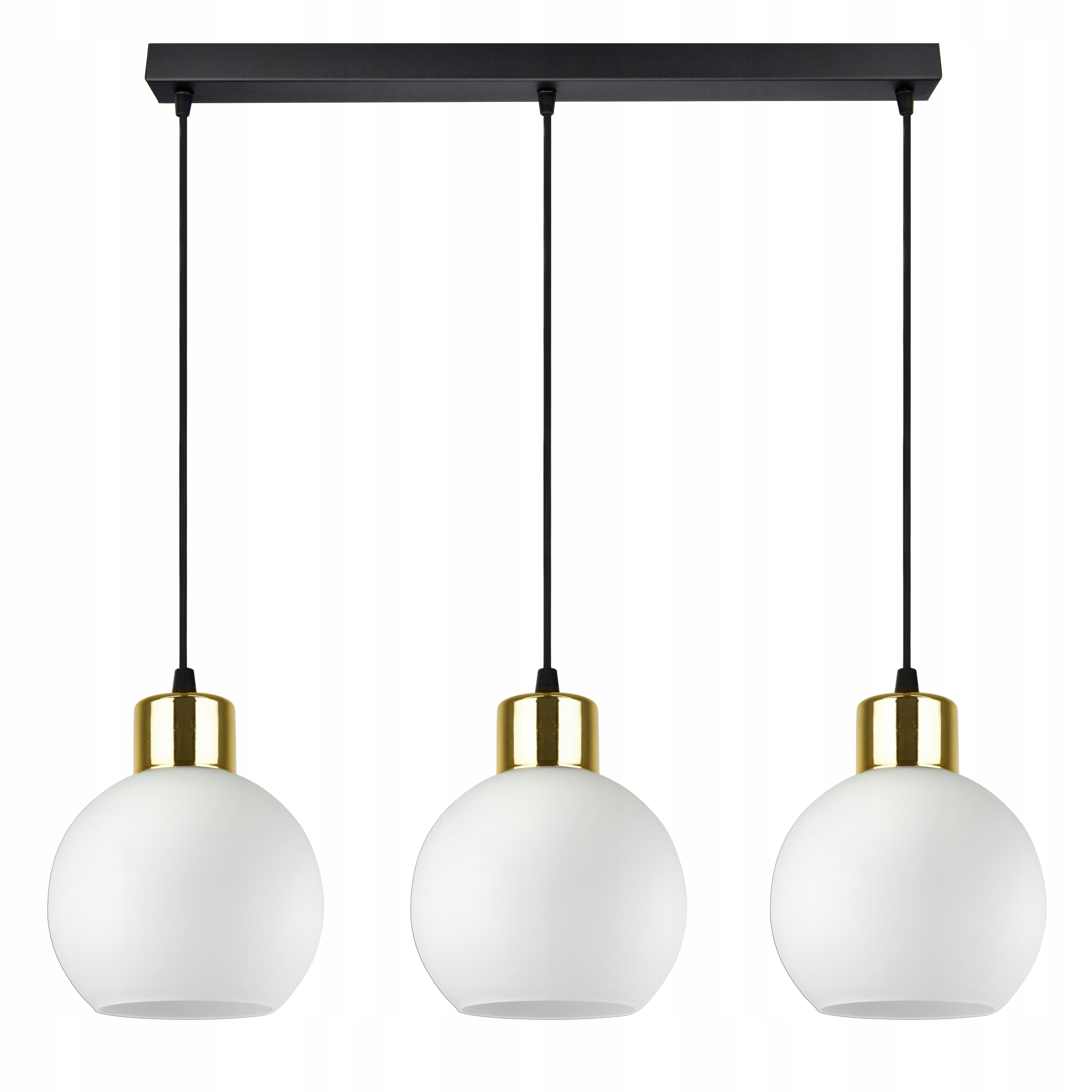 

Lampa Wisząca Żyrandol Szklane Kule Mleczne Led