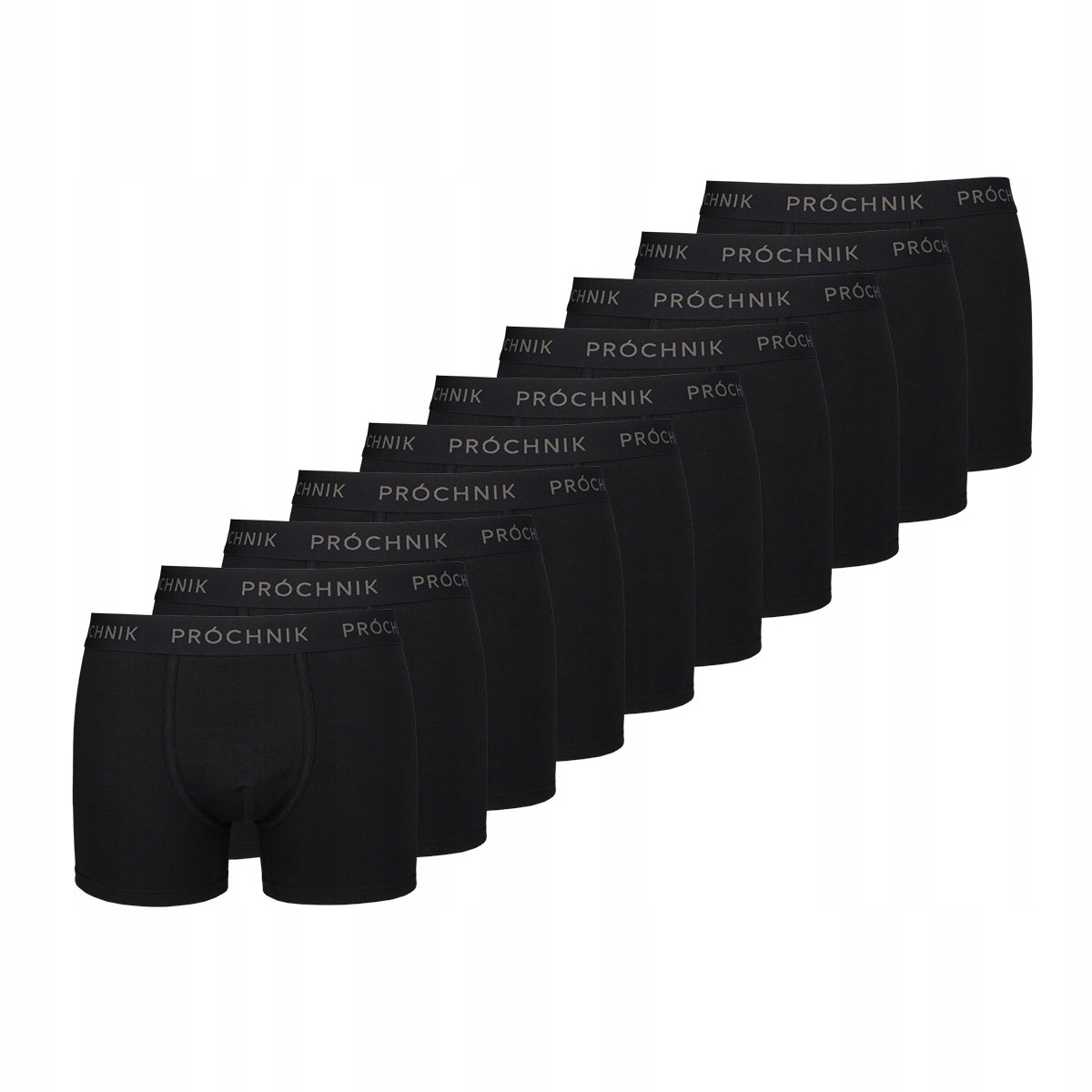 Bokserki Męskie Bawełniane Majtki Czarne 10-Pak Próchnik PM14 XL