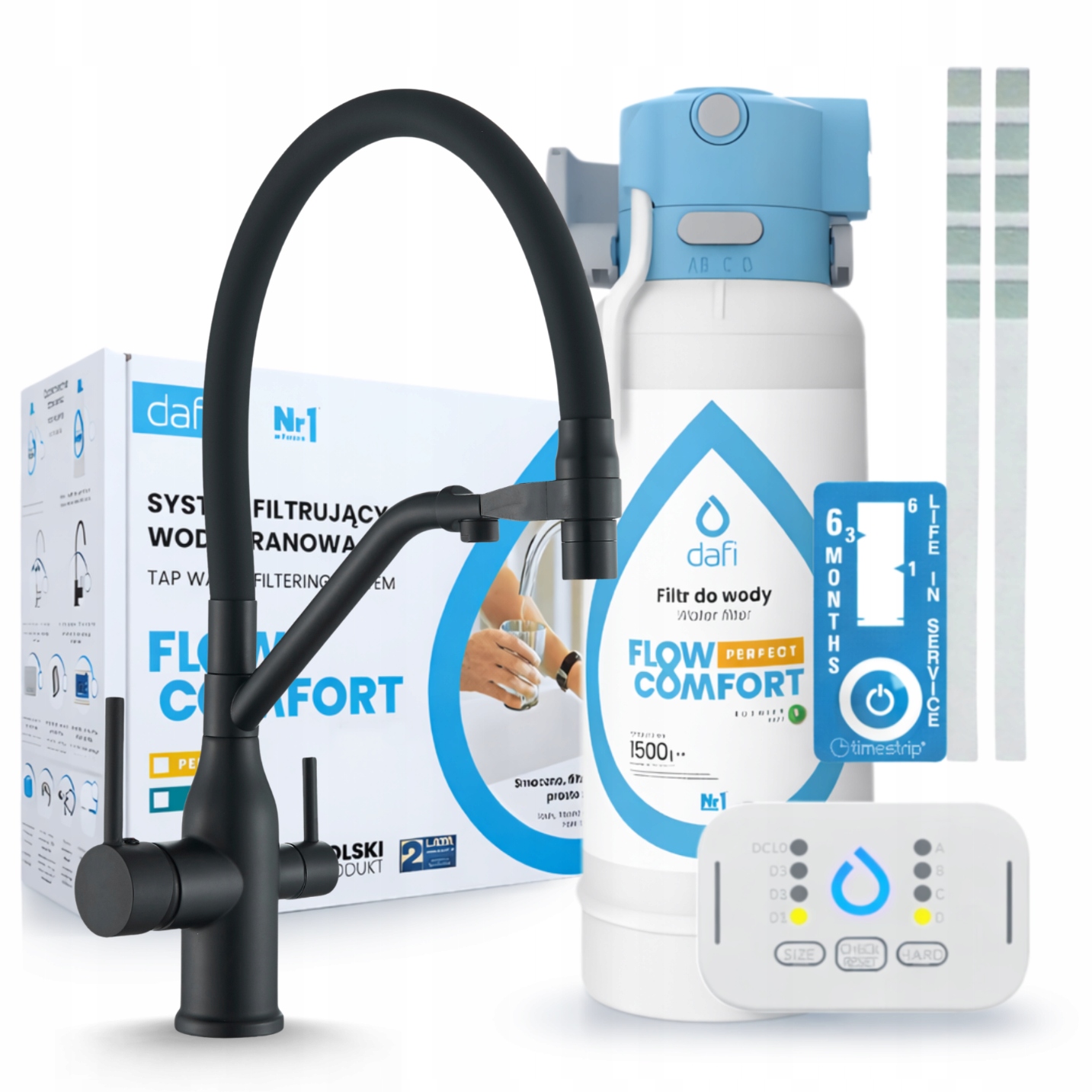 Filtr Na Vodu Dafi Flow Comfort D-1 Pod Dřez A Třícestná Kuchyňská Baterie