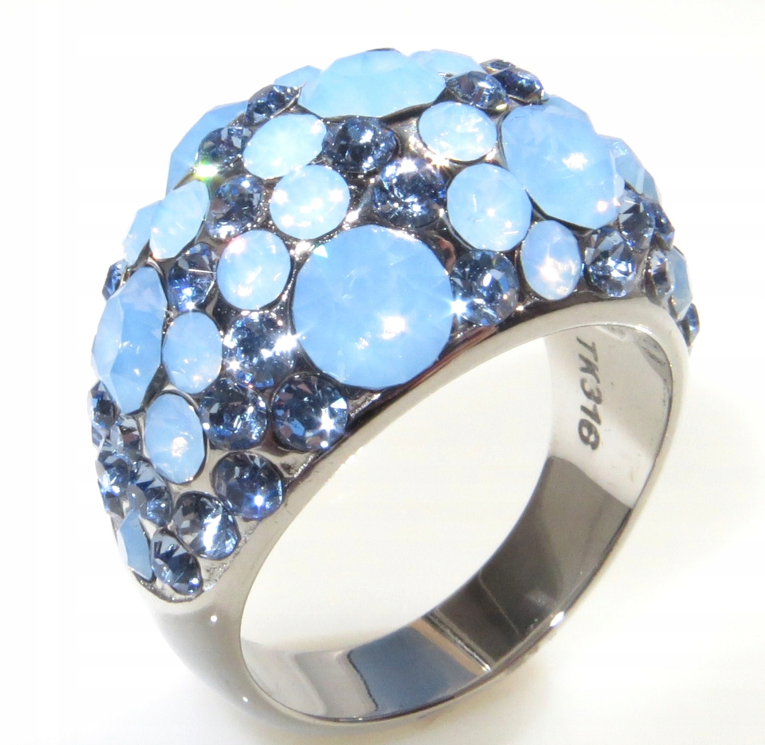 Modrý prsten Swarovski El BlueSky 11 12 13