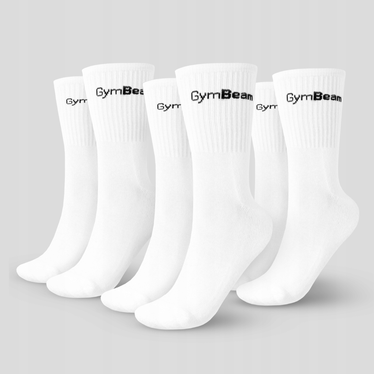 GymBeam Skarpety 3/4 Socks 3Pack White L