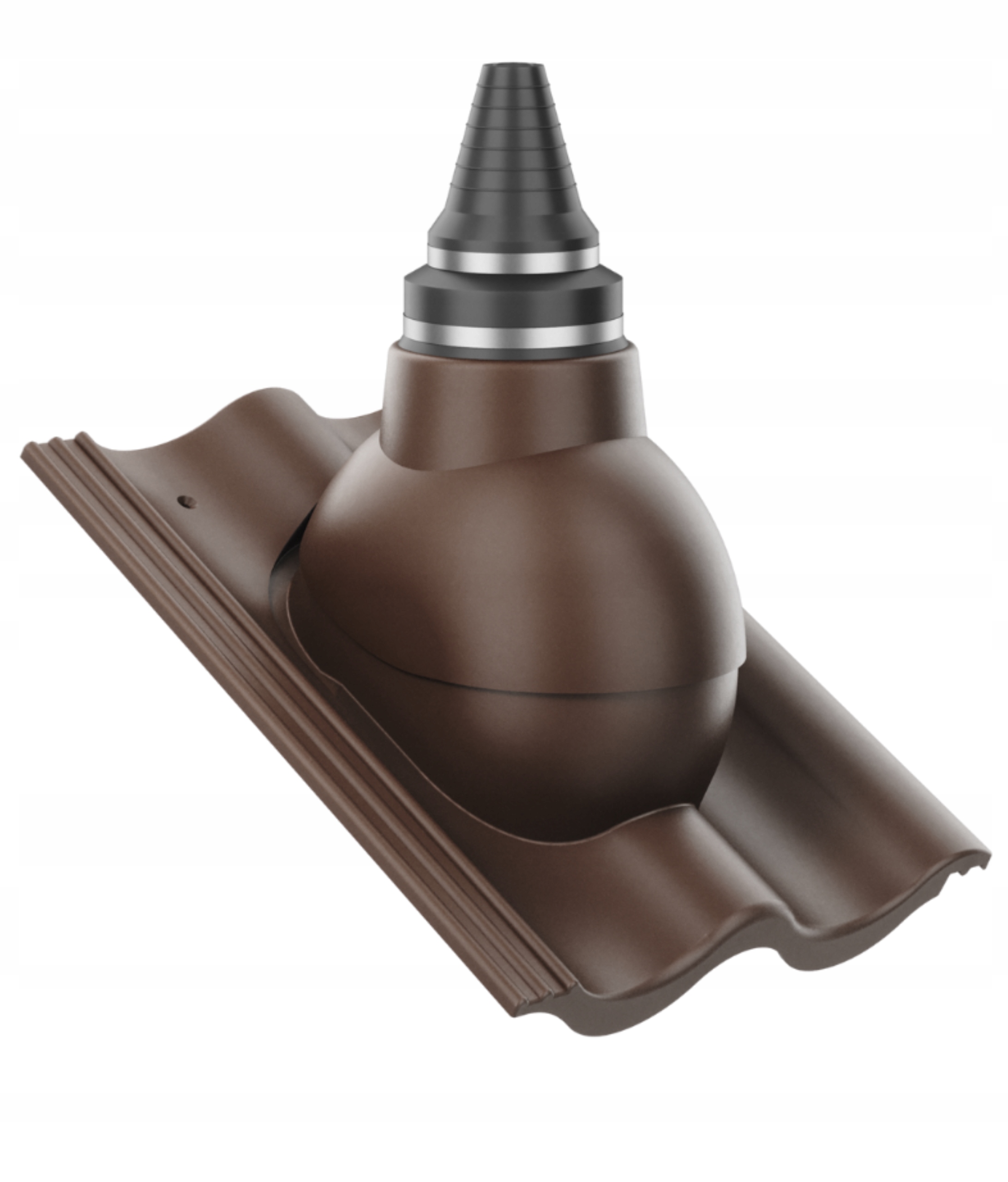 Anténní průchod těsným střešním průchodem Benders Palema Hnědý