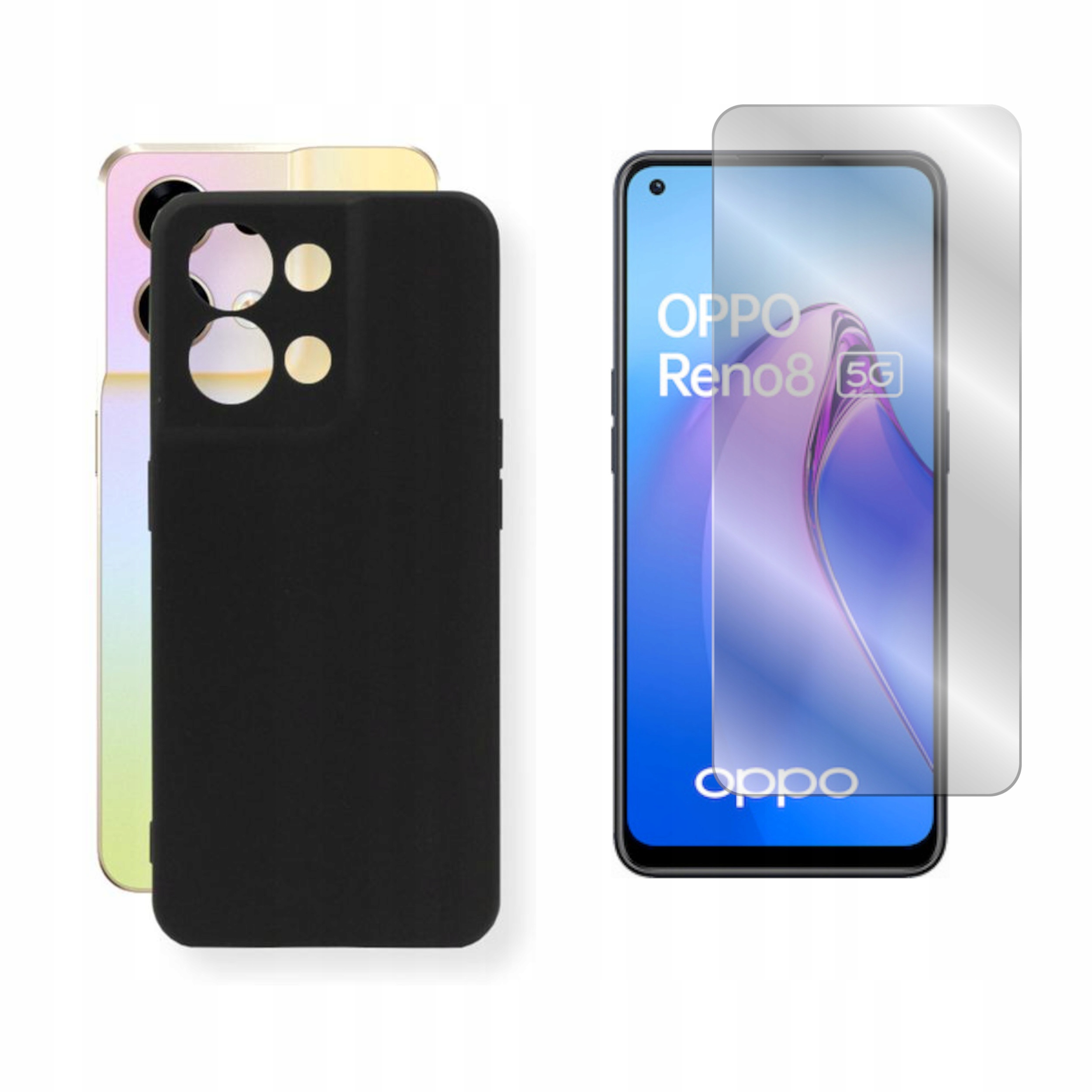 

Etui Jelly Case do Oppo Reno8 5G czarne Matt+szkło