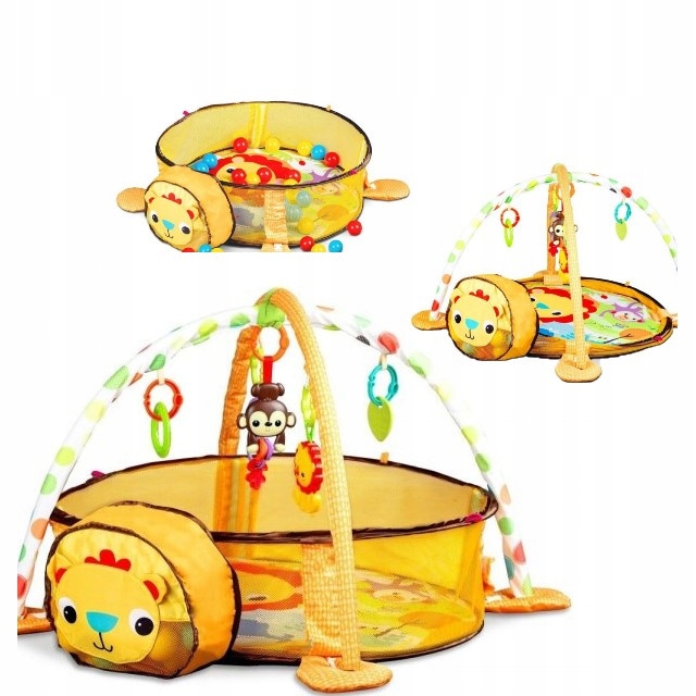 MATA EDUKACYJNA KOJEC + 30X PIŁECZKI + ZABAWKI LEW