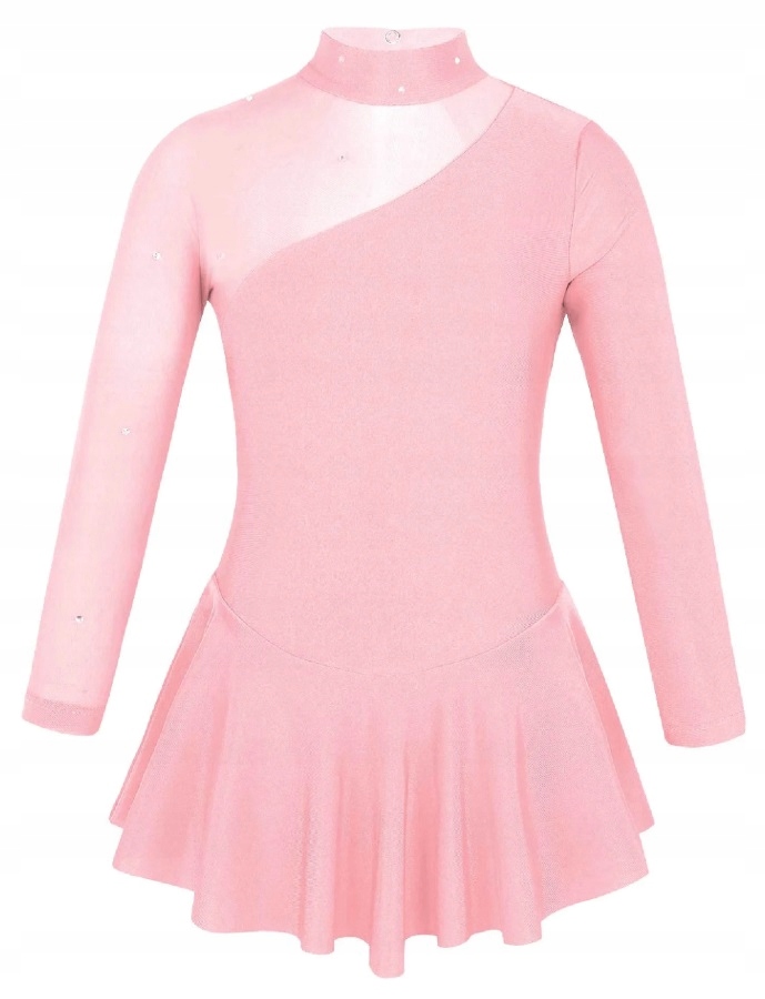 Šaty Asymetrická Body Balet Bruslení Růžová 122/128