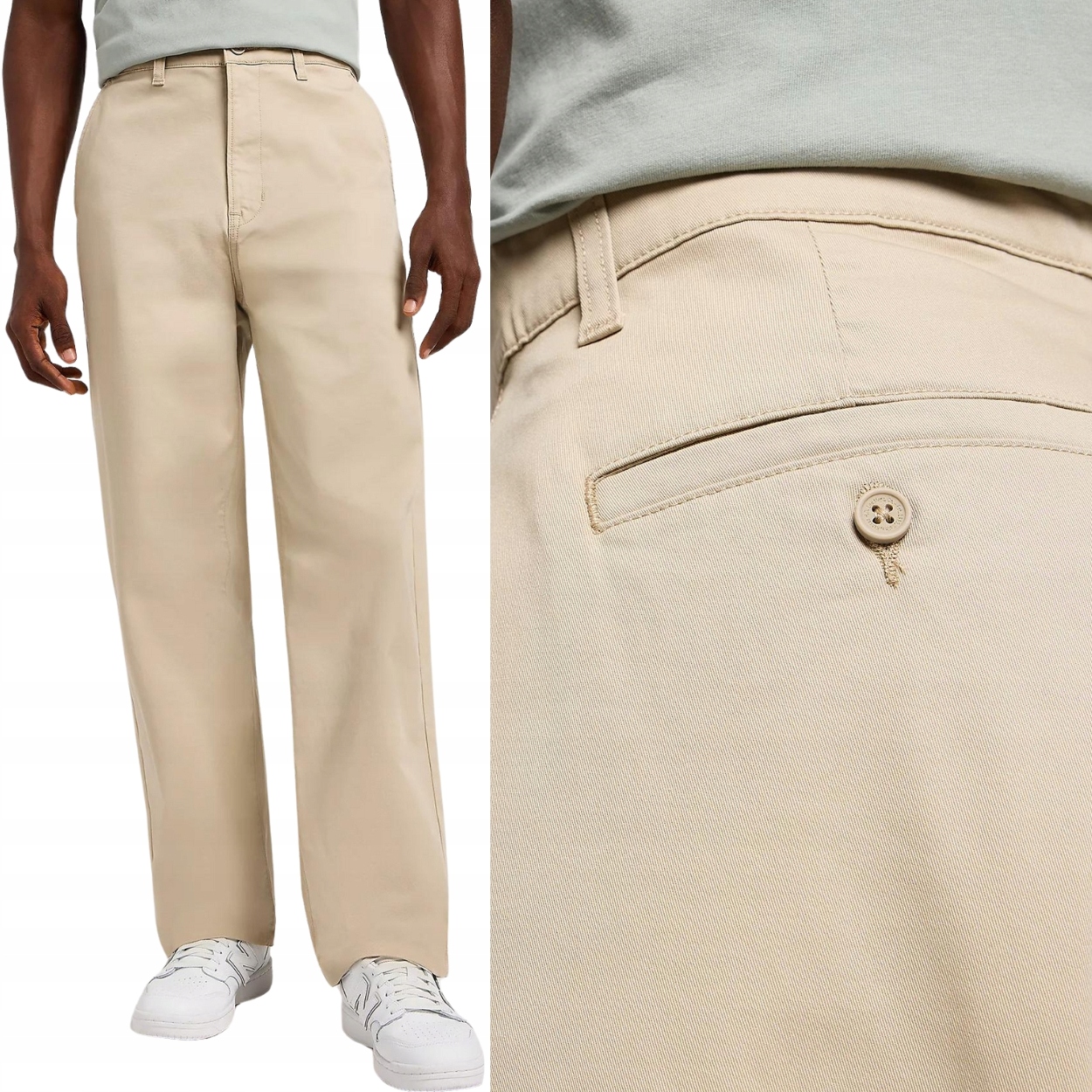 Lee Loose Chino Stone velmi volné látkové kalhoty chinosy W32 L32