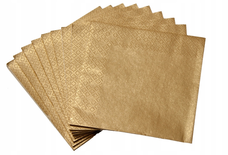 

Serwetki 20 sztuk 33x33CM Wesele Ślub Złote