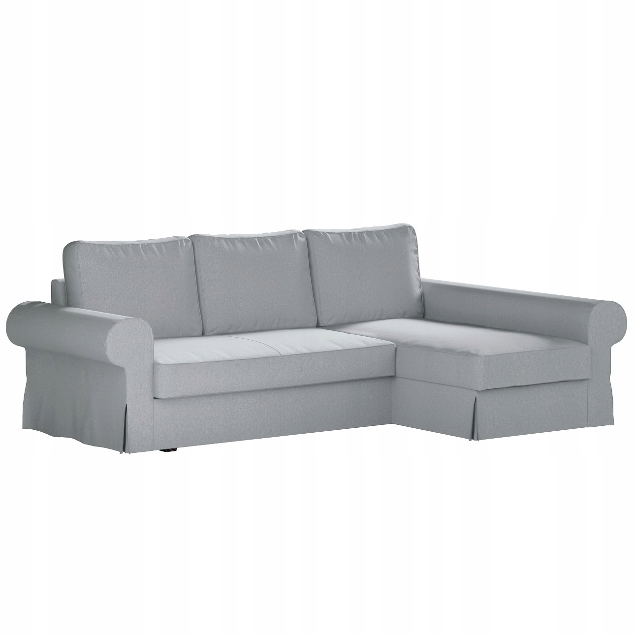 Dekoria potah na rozkládací pohovku Backabro s lehátkem Ikea, šedý