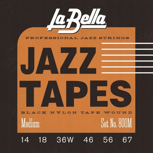 Struny La Bella 800M Jazz Tapes Black (14-67)
