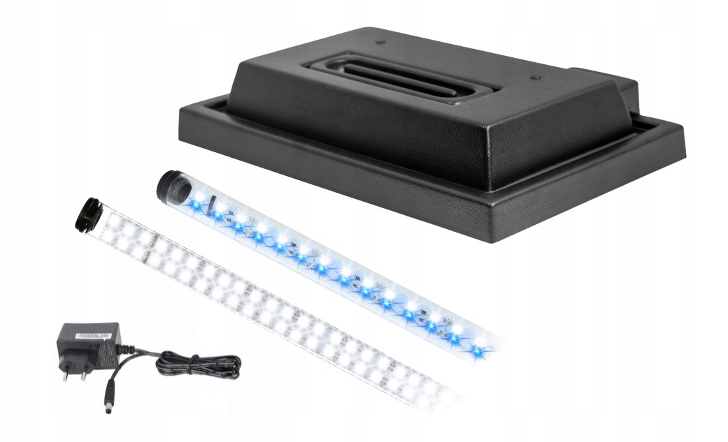 Levně Kryt do akvária 40x25 černý Led osvětlení Bílé 8520 Modré