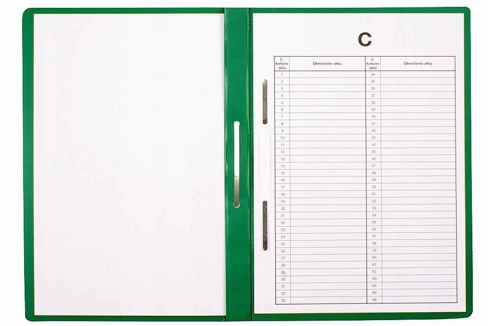 TRES Akta osobowe skoroszytowe zielone 2034 A'10