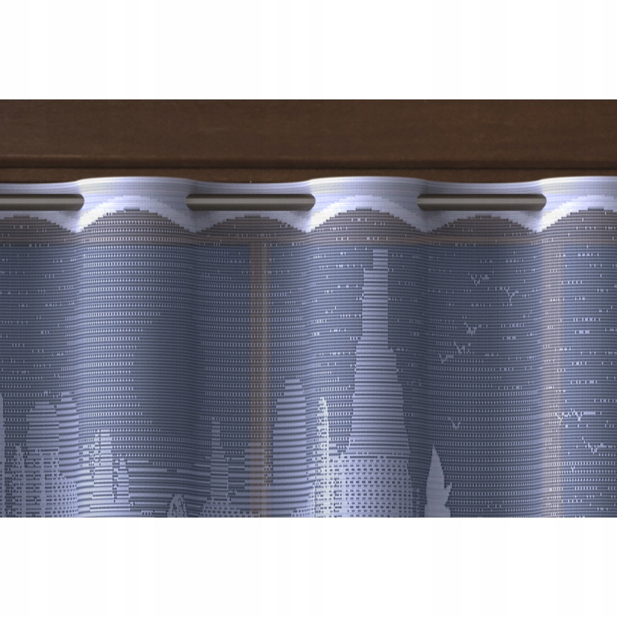 Krótka firanka zazdrostka żakardowa kolorowa MOTYLKI do kuchni 70cm metraż Szerokość produktu 100 cm