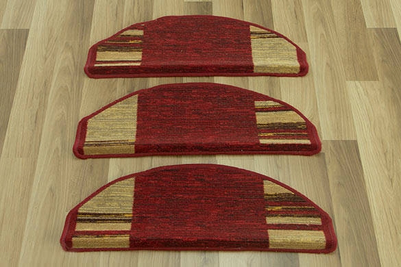 PÓŁOKRĄGŁE PODGUMOWANE NAKŁADKI NA SCHODY BORDO Marka Akcila