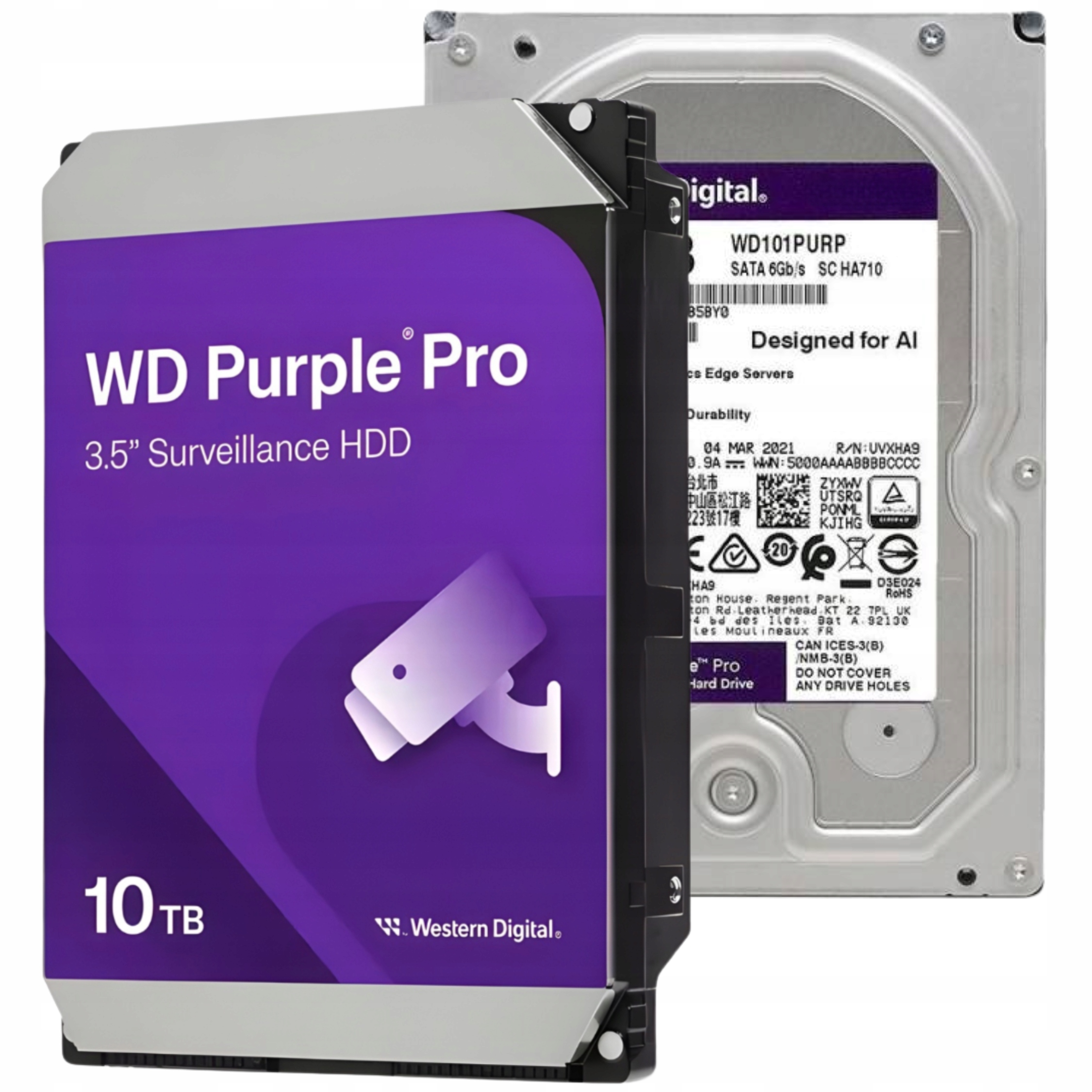 Pevný disk pro monitorování Western Digital Purple Pro 10TB Sata III 3,5"