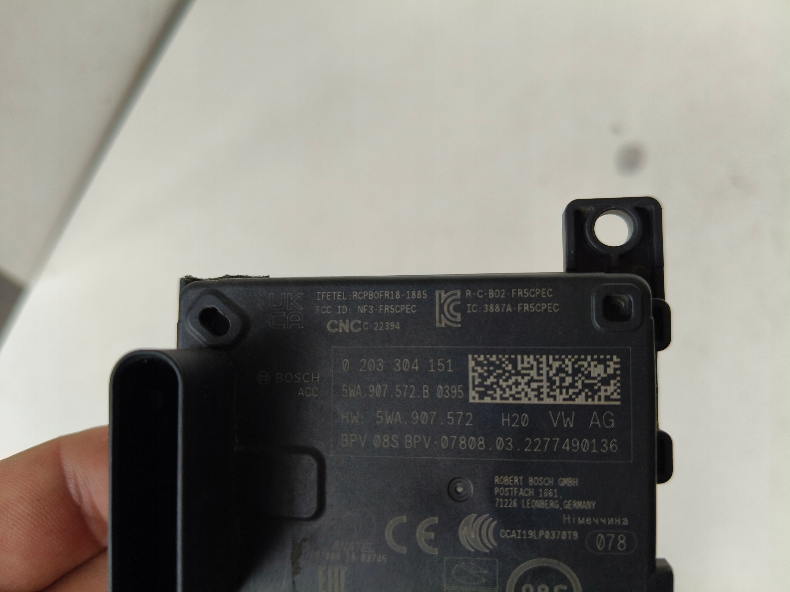 RADAR DISTRONIC ACC SENSOR VW AUDI SEAT 5WA907572B