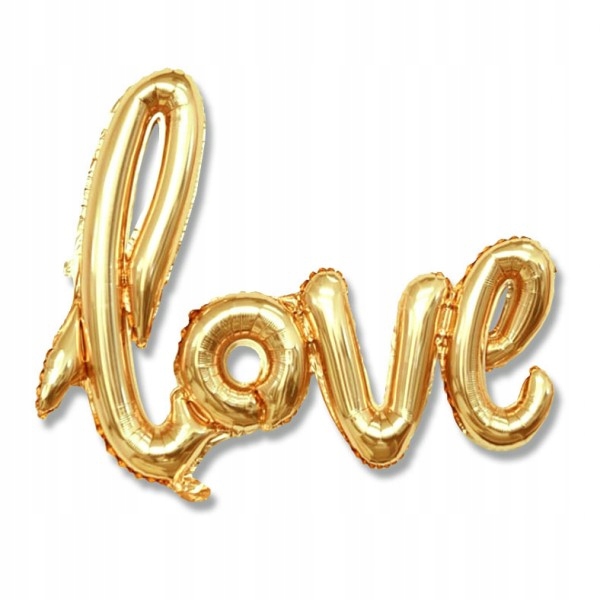 

Balon Foliowy Walentynki Love Złoty Gold 54cm