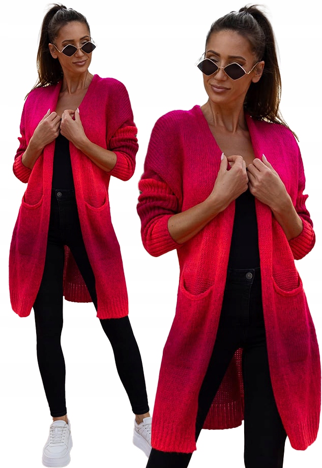 Kardigan Dámský svetr Přehoz Dlouhý měkký svetr (38-52) vel 38