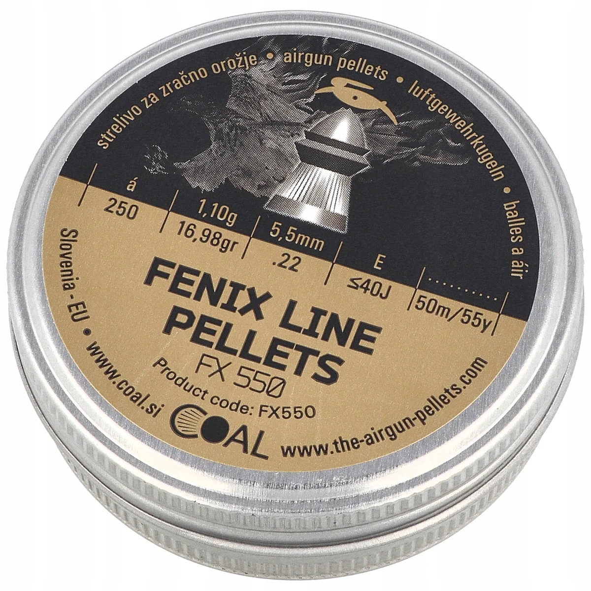 Śrut Coal Fenix 5.5 mm, 250 szt. 1.10 g 16.98 gr