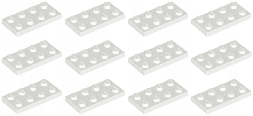 

Lego 3020 Płytka 2x4 biała Nowa (15g) 12 szt.
