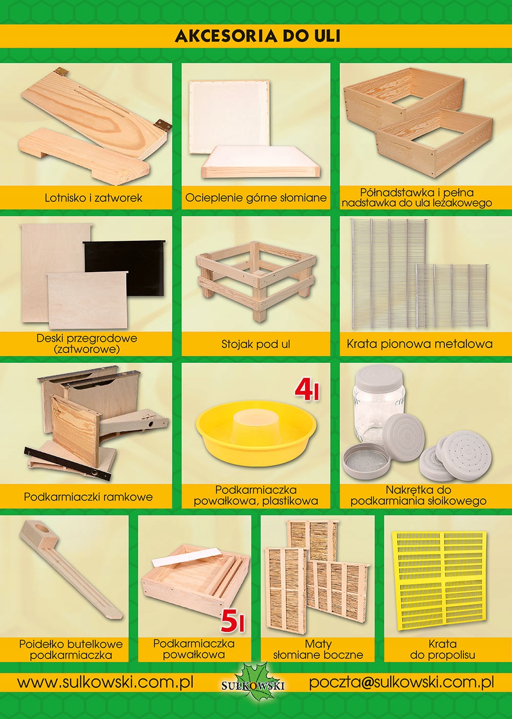 Mata słomiana do ula dadant - pionowa, zatwór - SUŁKOWSKI Producent Sułkowski