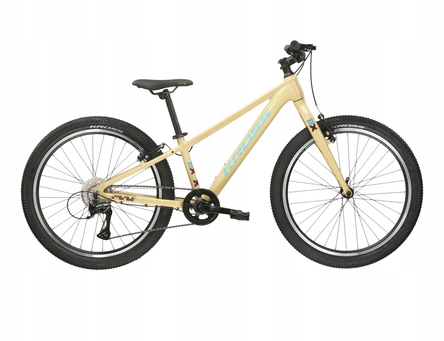 Rower Kross Level Jr 1.0 beżowy połysk 24"