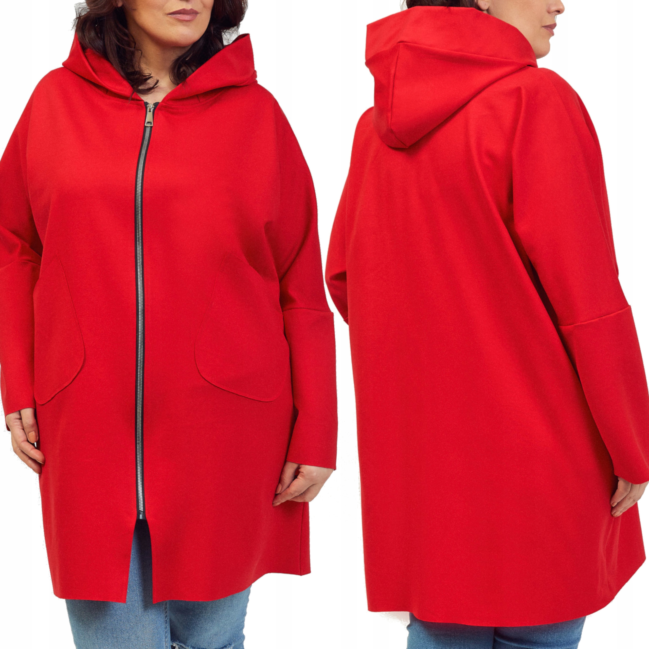 

Płaszcz Damski z Kapturem Wiosenny Jesienny Krótki