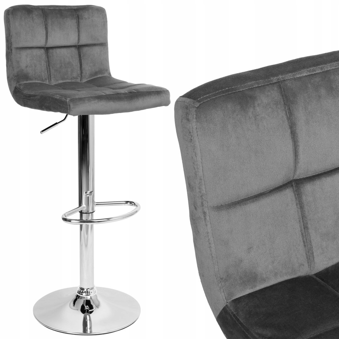 Barová Židle Barová Vysoká Stolička Otočná Stolička Nastavitelná 63-83cm