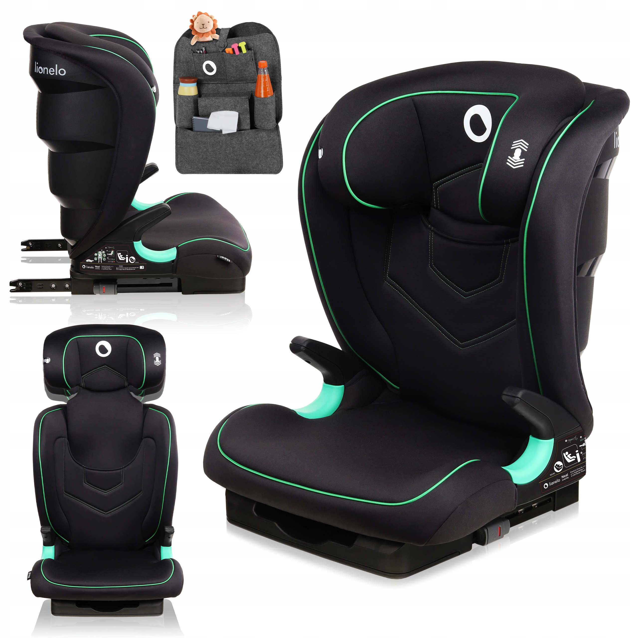 Fotelik Samochodowy i-Size 100-150 cm Isofix System Wntylacji Lionelo Neal-Zdjęcie-0