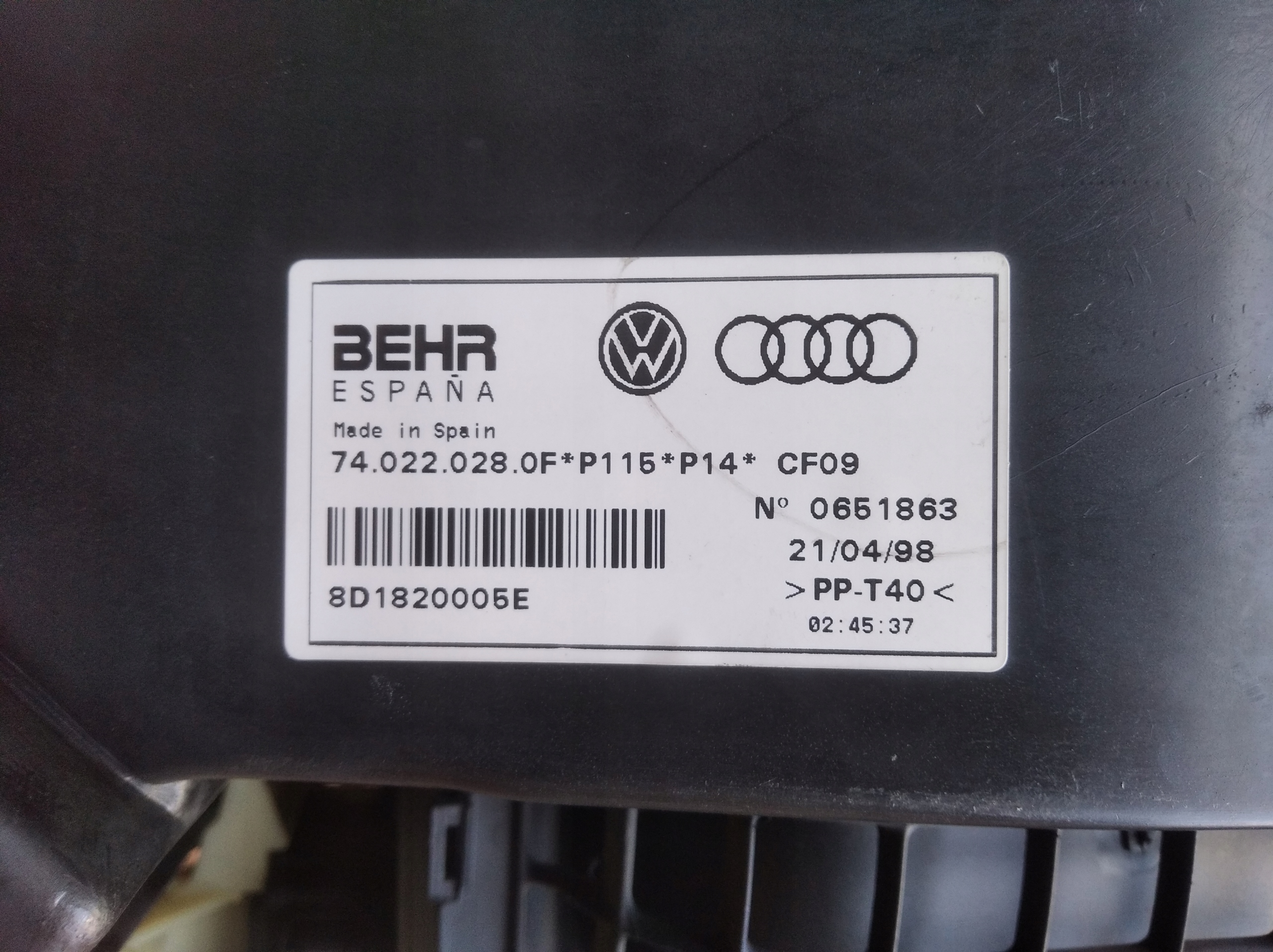 радиатор отопителя vw PASSAT B5 Audi A4