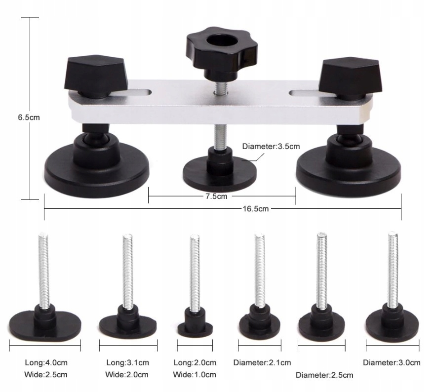 ZESTAW DO WYCIĄGANIA WGNIECEŃ KAROSERII PDR +LAMPA Marka Magnus
