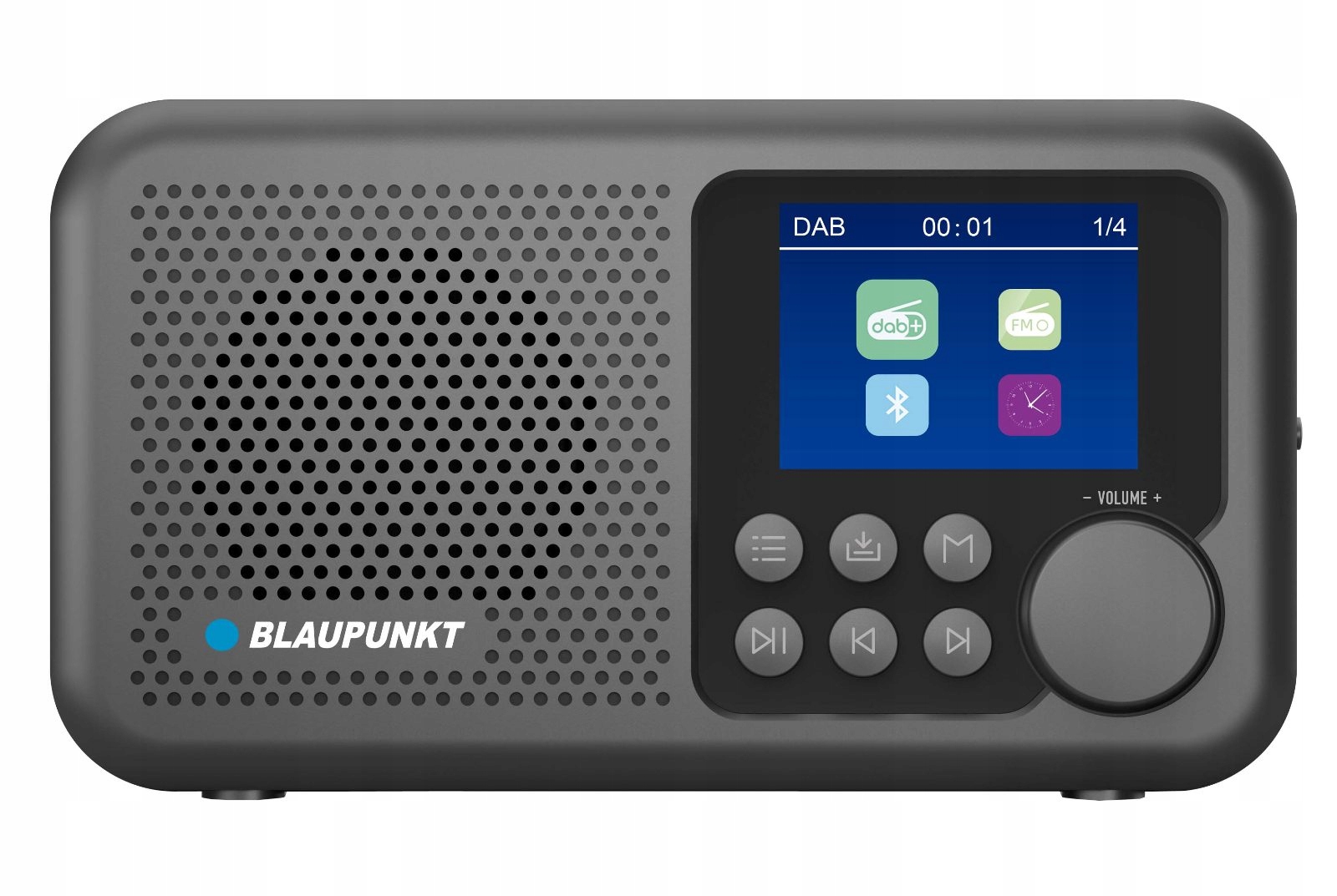 Blaupunkt DR8BK Prenosné digitálne rádio Dab+ Fm Bluetooth Aux akumulátorové