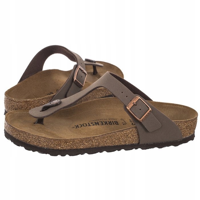 Boty Nazouváky na léto Japonky Birkenstock Gizeh Nubuk Hnědé 043751