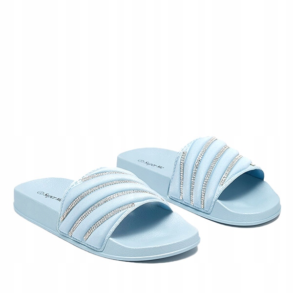 

Niebieskie Damskie Klapki Z Cyrkoniami Mytaris 39