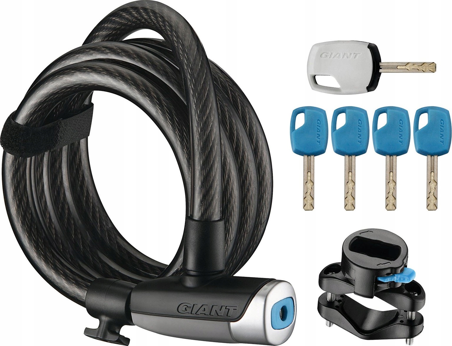 Zabezpieczenie rowerowe linka Giant Surelock Flex Key Coil 12