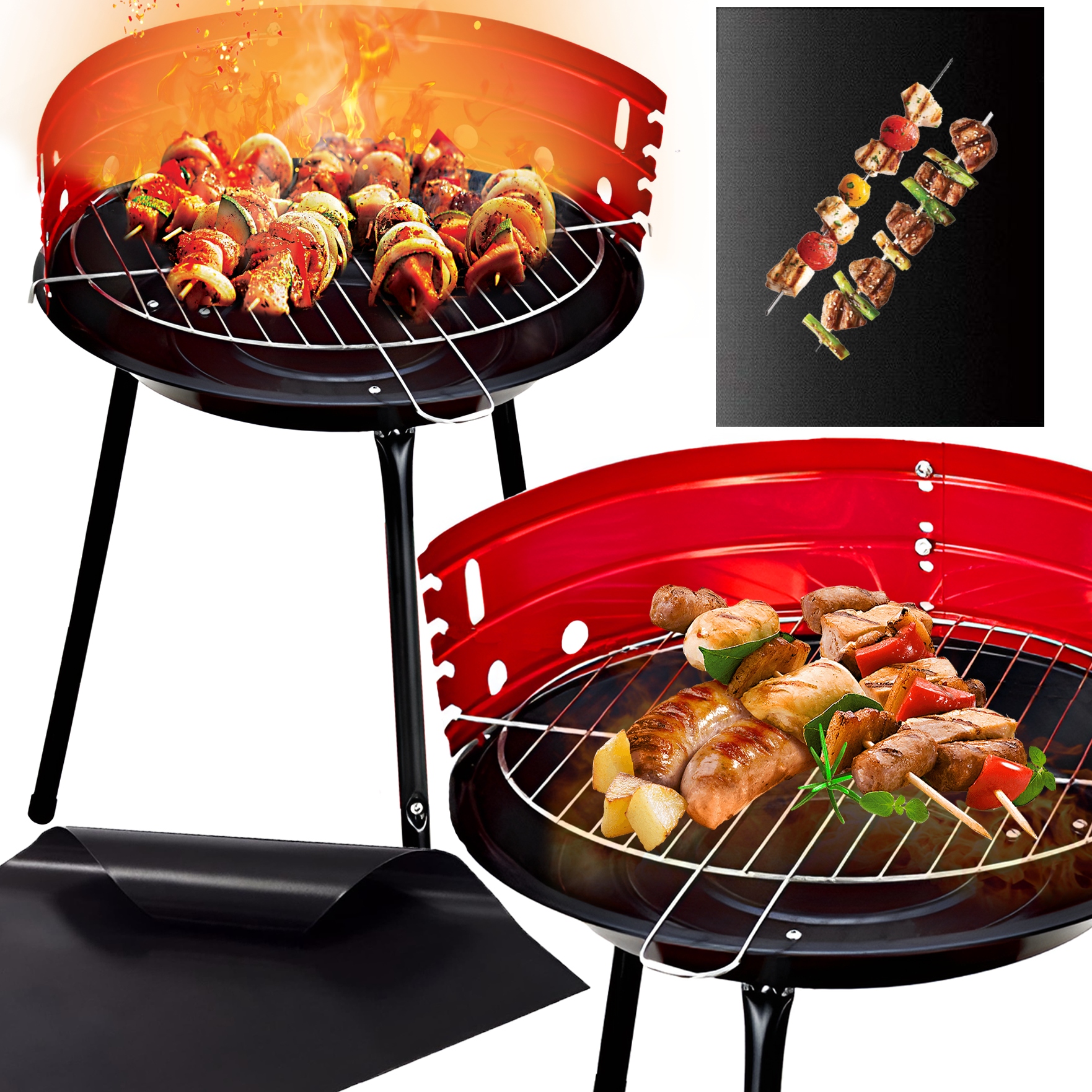 

Grill Turystyczny Składany Ogrodowy+mata Teflonowa