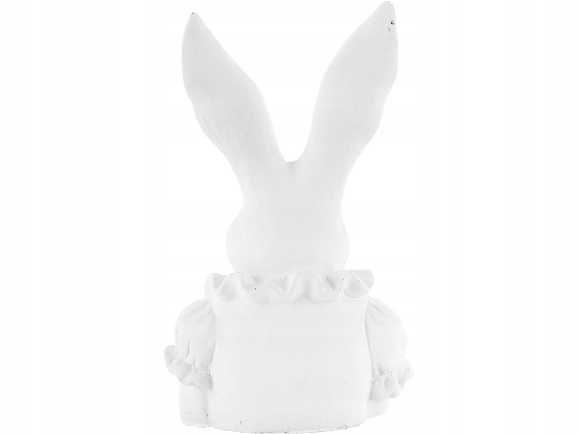 WIELKANOC Dekoracyjna Figurka KRÓLIK ZAJĄC 29 x 17 x 13 cm - BIAŁY Wysokość produktu 29 cm